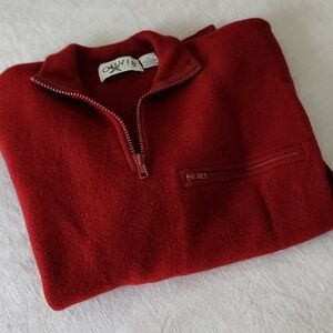 ORVIS 100% Wool Red Pullover Sweater